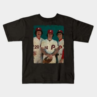 Mike Schmidt, Pete Rose, and Larry Bowa in Philadelphia Phillies Kids T-Shirt